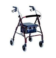 Merits W462GREEN 4-Wheeled Rollator Aluminum Loop Brake 6 Inch Wheels - Green