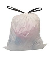 Gereen 4 Gallon Drawstring Trash bag Garbage Bag Trash Can Liner (White, 4 Gallon(100 Count))