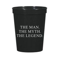 The Man The Myth The Legend, Retirement Party, Plastic Cups, 40th Birthday Party, Funny Birthday Decorations for Him, Birthday for Him, Gag Birthday Decor