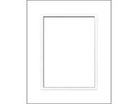 PA Framing Double Photo Mat Board, Pre-cut Framing Mat - White Core, Soft White, 8"x10" (Frame), 5"x7" (Photo)