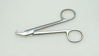 Suture Wire Cutting Scissors 4.75" Angled, Serrated - SurgicalExcel