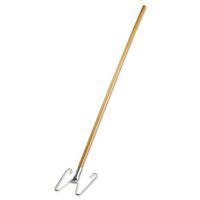 Wedge System Dust Mop Handle/Frame, 54", Natural/Chrome