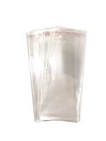 3" x 7'' inches Long Food Safe Adhesive Self-Sealing Resealable Clear Plastic Flat Cello Wrap Cellophane Candy Goody Pretzel Cake PopTreat Gift Bags 100pcs