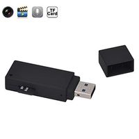 KEQI Hidden Camera 1080P Mini U-Disk Portable HD DVR USB Flash Drive Pinhole Camera Video Recorder (+32GB Memory Card)