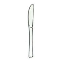 50 Silver Wedding Birthday Party Tableware Cutlery Plastic Knives