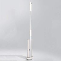 SHPING Mops 360 degree flat mop and bucket cover, 2 microfiber replacement cloth, hand-free, suitable for all kinds of floor cleaning, no scratching floor, grayish white (Size : A)