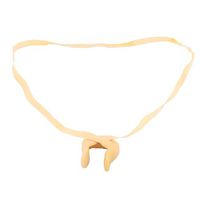 DealMux Silicone Elastic String Swim Swimming Sport Nose Clip Guard Protector Beige