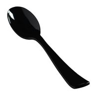 Fineline Settings Platter Pleasers Extra Heavy Serving Spoon, 10-Inch, Black