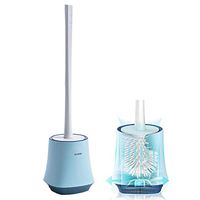Toilet Brush and Holder Set with Soft Bristle, Siliconel Bathroom Toilet Bowl Brush Set, No Scratch Toilet Cleaning Brush Kit(Upgraded)