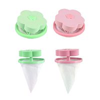 XNV 4PC Household Reusable Washing Machine Universal Floating Lint Hair Catcher Mesh Pouch Filter Washer Bag Laundry Ball