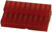 Headers & Wire Housings CLOSED W/O TABS 9P red tin 22 AWG