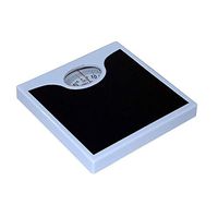 Smart Care Highly Accurate Analog Bathroom Scale Weight Machine, Body Weight Measuring Device, Slim Design with Capacity of 264.5 lbs, Pointer Display, Easy to Use, Black Color, Slip Resistant