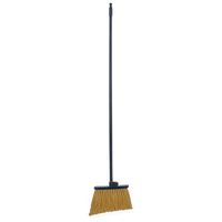 Carlisle 3688500 12" Angle Broom - 48" Metal Handle, Unflagged Bristles, Black