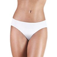 PROTECHDRY Washable Urinary Incontinence Bikini Underwear for Women with Front Absorbent Area (White, Large)