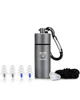 Reusable Concert Ear Plugs, 2 Pairs Tikaton Earplugs Noise Reduction, Tri-Flange Corded Silicone Earplugs for Musician, Concert, Drummer, Percussion, DJ & Clubbing