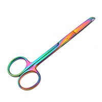 LAJA IMPORTS Multi Titanium Color Rainbow Stitch Scissors 4.5" Stainless Steel