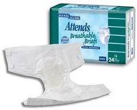 Attends Extra Absorbent Breathable Briefs - Medium, 32in-44in - 96 Each / Case