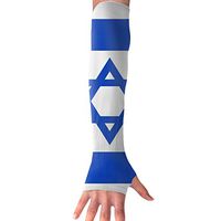 Sports Arm Sleeves Flag of Israel UV Sun Protection Arm Sleeves with Thumb Holes Cooling Arm