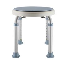 Caperp Bathroom Accessories Home Medical Rotatable Portable Stool Multi-Function Bath Chair Non-Slip Durable Bath Chair Elderly Pregnant Women Aluminum Shower Stool