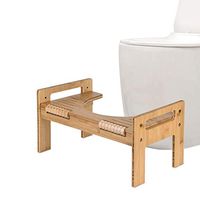 Samoii Adjustable Bamboo Toilet Stool | Convenient and Compact – Great for Travel | Fits All Toilets for Easy Storage, Use in Any Bathroom Portable Bathroom Squatting (USA)