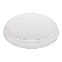 Clear Plastic Lid for Basic Nature Round Deli Containers - PLA Plastic Lid - Compostable and Biodegradable - 500ct Box - Restaurantware