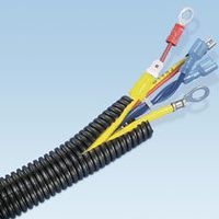 Panduit CLT100F-C20 Slit Wall Corrugated Loom Tubing, Black