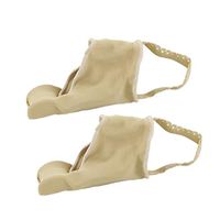 HEALLILY 1 Pair Big Toe Bunion Hallux Valgus Corrector Toe Separator Straightener Bunion Relief Protector Sleeves (Beige) - Size M