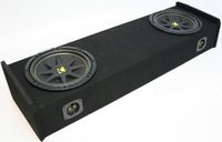 Compatible with Ford F-150 97-99 Extended Cab Truck Dual 10" Kicker C10 Subwoofer Sub Box Enclosure 600 Watts Peak