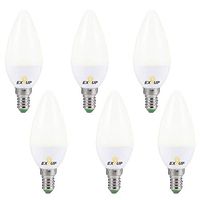 Rosiest LED Household Light Bulb Ultra Bright Indoor Household Living Room Lamp Down Light Soft Instant Start Led Bulb 5W E14(6PCS)