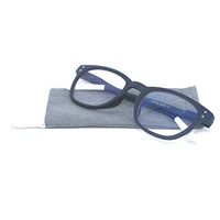 Visual Plus Blue Light Blocking Reading Glasses for Men and Women | Anti Eyestrain, Computer Reading Glasses, Gaming Glasses, TV Glasses for Women and Men (Navy Blue, 0.00 Strength)