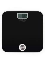 AIR SCALE Digital Bathroom Scale for People Health 400 Pounds Body Scale with LCD Screen Battery-Free Weight Scale (Black)