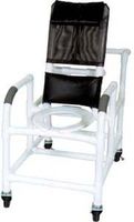 MJM International E194-3TW Echo Reclining Shower Chair, 250 oz Capacity, 49.5" Height x 58.5" Length x 24" Width x 62" Depth, Royal Blue/Forest Green/Mauve