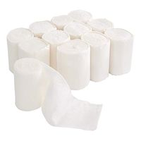 Rolyan Rayon Cast Padding, 4" x 4 Yards, Set of 12 Rolls, Cast Pre Wrap for Skin Friction Protection, Undercast Padding for Clinical and Hospital Use, Prewrap Rolls for Splints, Braces, and Casts