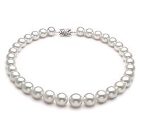 White 12-16mm AAA Quality South Sea 14K White Gold Cultured Pearl Necklace For Women
