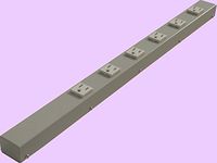 24 in Hardwired Power Strip, Beige
