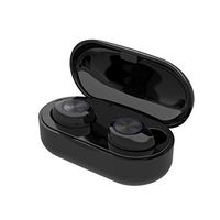 Bluetooth 5.0 Headset Wireless Smart Touch Earbuds with Mini Charging Box Automatic Pairing Surround Stereo Sound HiFi Noise Reduction Single/Dual Use Sweat-Proof Sports/Exercise/Gym/Running (Black)