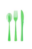 Exquisite 150 Pack Lime Green Plastic Utensils Heavy Duty Cutlery Set 50 Plastic Forks 50 Plastic Spoons 50 Plastic Knives Perfect Plastic Silverware Party Pack Set for all occasions