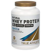 True Athlete Natural Whey Protein Vanilla, 20g of Protein per Serving Probiotics for Digestive Health, Hormone Free NSF Certified for Sport (2.5 Pound Powder)
