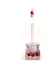 AMSS Toilet Brush and Holder Modern Crystal Like Acrylic Material