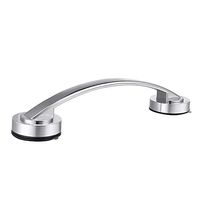 TharvBath Safety Handle Suction Cup Handrail Grab Bathroom Grip Tub Shower Bar Rail Silver