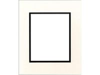 PA Framing, Double Mat, 16 x 20 Inches Frame for 11 x 14 Inches Photo Art Size - Cream Core/Antique White Outer and Black Inner Mat