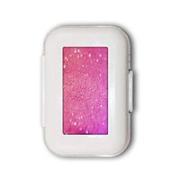 Glitter Sparkle Pink Purple Pill Box,Pill Organizer Case for Purse Daily/Weekly Unique Design and Large Compartments Medicine Case, Pill Box for Pocket or Purse