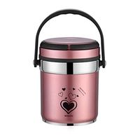 Bowl Bento Box Insulated Lunch Box Portable Vacuum 12 Hours Insulated Lunch Box Super Long Adult Household Male and Female Students Multi-Layer Portable Vacuum Rice Bucket Water Injection Insulation H