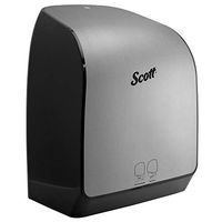 Scott Pro Electronic Hard Roll Paper Towel Dispenser System (for Green Core Scott Pro Roll Towels), 12.66" x 16.44" x 9.18", Faux Stainless, 1 / Case