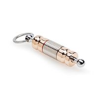 JIFENG Cigar Punch - Copper Engraved - Silver & Rose Gold Ripple - 2 Size Blades - Retractable and Screw Out Punch - Protective Gift Box Included - Smoking Accessories - Portable for Outdoor Use