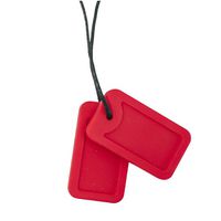 Dog Tags - Code Red - Chew Necklace for Sensory, Oral Motor, Anxiety, Autism, ADHD