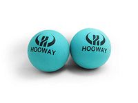 HOOWAY Therapy Massage Ball, Yoga Ball for Deep Tissue, Trigger Point and Myofascial Release. Set of 2 Hard Rubber Balls.