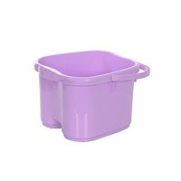 Mai® Foot Tub with Massage Roller Scroll Heighten Padded Foot Bath Barrel Thermal Foot Tub Household Foot Tub Plastic Footbath Wash Basin 27 * 30 * 23cm (Color : Purple)