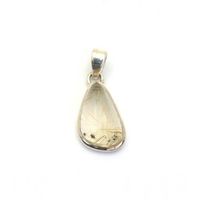 Sterling Silver Golden Rutile Quartz Pendant Jewellery No.3193
