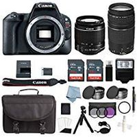 Canon EOS Rebel SL2 Bundle With EF-S 18-55mm IS STM & EF 75-300mm III Lens + Advanced Accessory Kit - Includes EVERYTHING You Need To Get Started